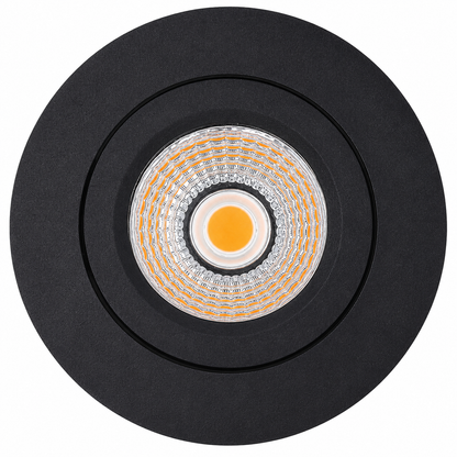 LED Inbouwspot Pollux | 5 watt | Dim2Warm | Zwart | IP65 | Kantelbaar | Zaagmaat 55 mm