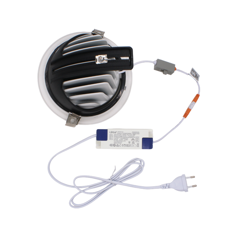Led Banaanspot 20 watt | Led Downlight 20 watt kantelbaar | White Switch | Zaagmaat Ø120 - Outledtl.nl 