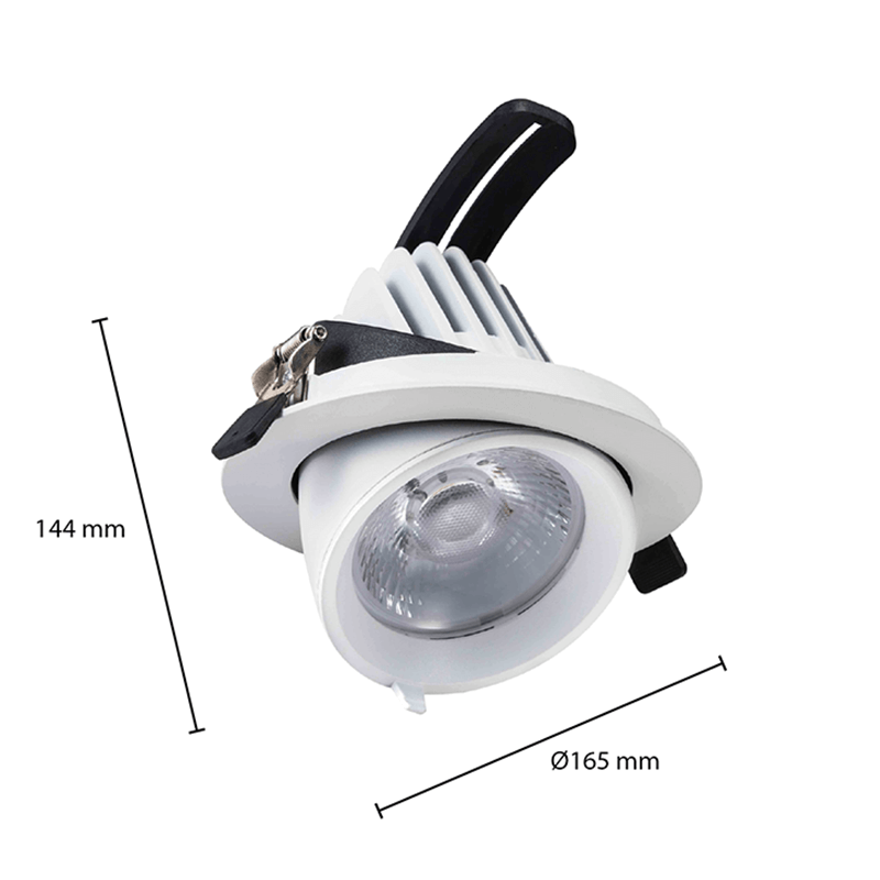 Led Banaanspot 28 watt | Led Downlight 28 watt kantelbaar | White Switch - Outledtl.nl 