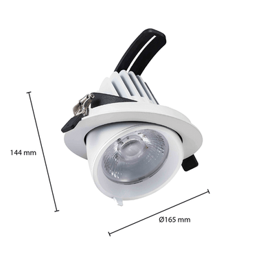 Led Banaanspot 28 watt | Led Downlight 28 watt kantelbaar | White Switch - Outledtl.nl 