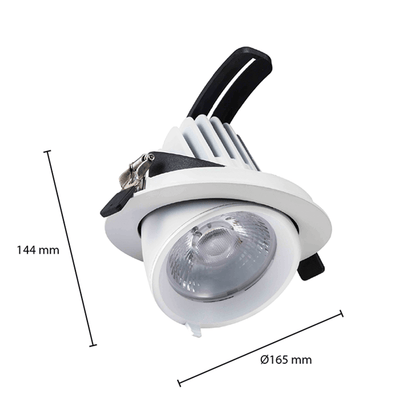Led Banaanspot 28 watt | Led Downlight 28 watt kantelbaar | White Switch - Outledtl.nl 