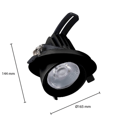 Led Banaanspot 30 watt | Led Downlight Zwart 30 watt kantelbaar - Outledtl.nl 