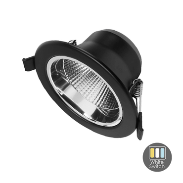 LED Downlight Reflector - TriColor - 10 Watt - Zaagmaat 92MM - 108MM - Zwart - Outledtl.nl 