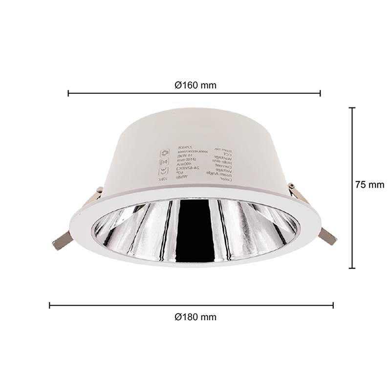 LED Downlight Kerber - TriColor - 16 Watt - Zaagmaat 160 -175MM - Wit - Outledtl.nl 