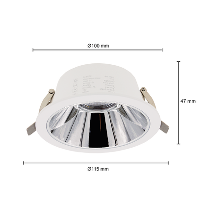 LED Downlight Kerber - TriColor - 16 Watt - Zaagmaat 130 -140MM - Wit - Outledtl.nl 