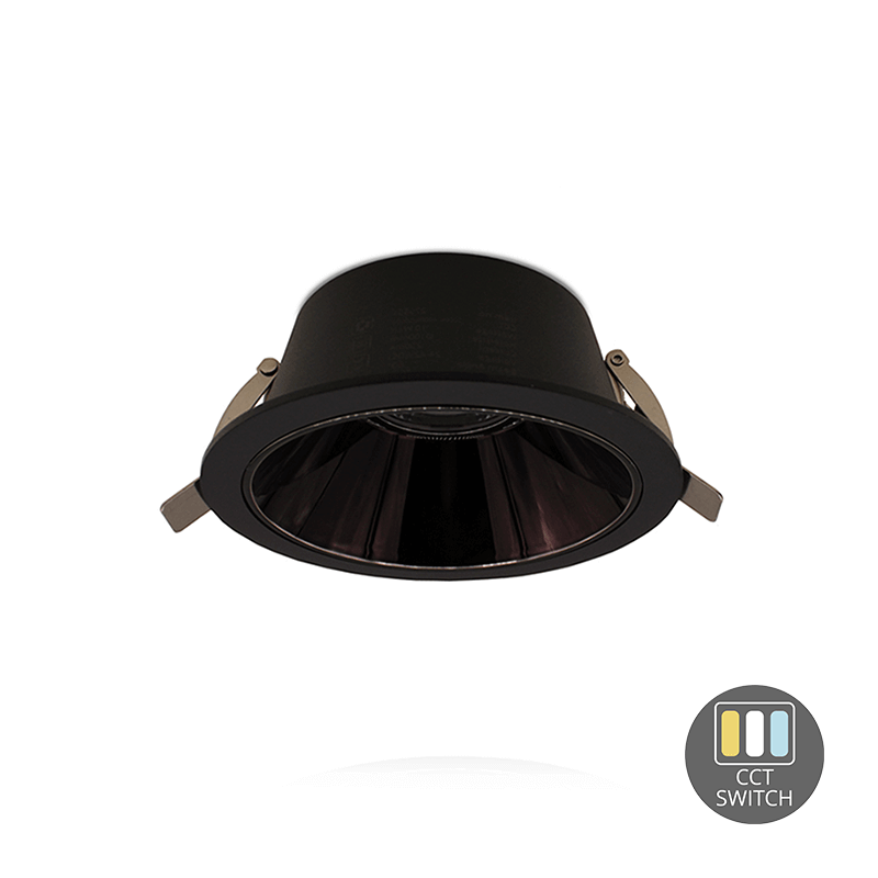 LED Downlight Kerber - TriColor - 10 Watt - Zaagmaat 100 -110MM - Zwart - Outledtl.nl 