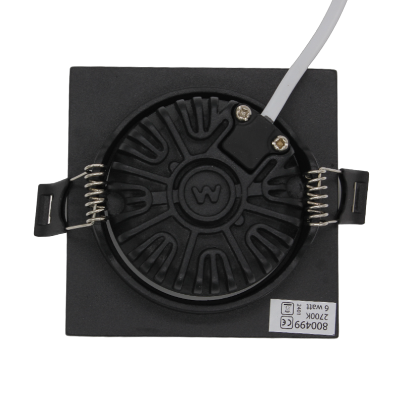 Led Inbouwspot Laom  - Vierkant - Dimbaar | IP65 | 4W en 6W | CCT Switch | Mat Zwart - Outledtl.nl 