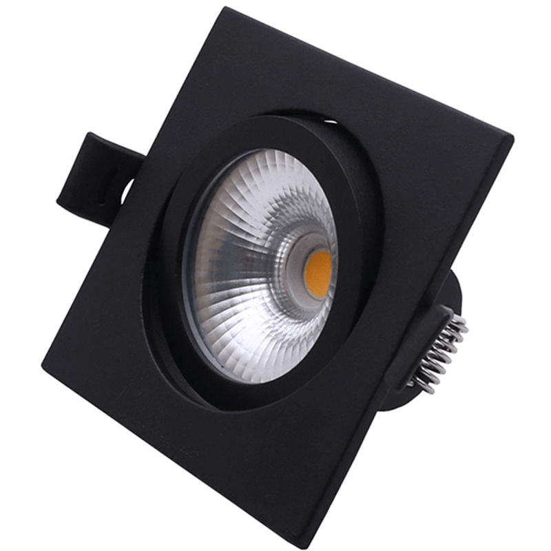 Led Inbouwspot Laom  - Vierkant - Dimbaar | IP65 | 4W en 6W | CCT Switch | Mat Zwart - Outledtl.nl 