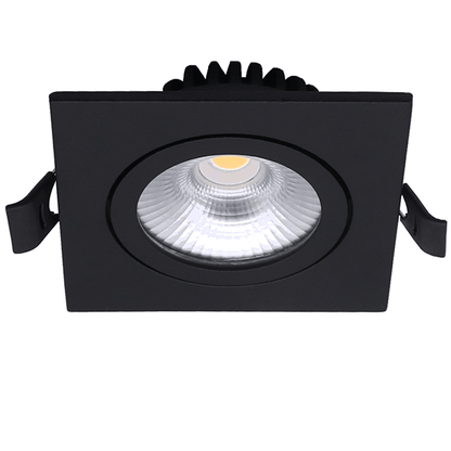 Led Inbouwspot Laom  - Vierkant - Dimbaar | IP65 | 4W en 6W | CCT Switch | Mat Zwart - Outledtl.nl 