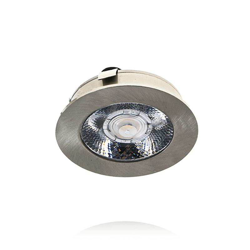 Led meubelspot Edo | dimbaar | IP44 | 14 mm hoog | Exclusief trafo | Zilver - Outledtl.nl 