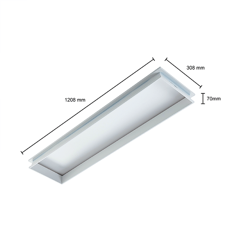 Inbouwframe systeemplafond | LED Paneel 120x30cm | Dakraam look - Outledtl.nl 