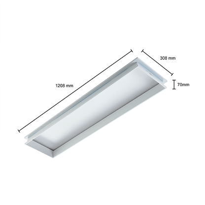 Inbouwframe systeemplafond | LED Paneel 120x30cm | Dakraam look - Outledtl.nl 