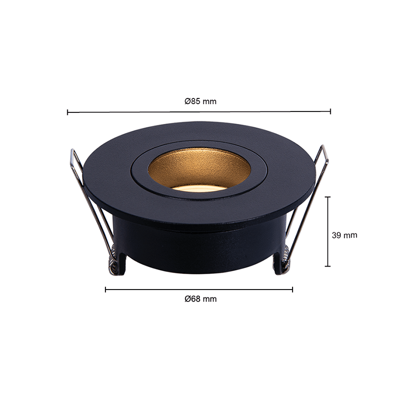 GU10 Armatuur | Hessle | Zwart | IP65 - Waterdicht | 360 graden kantelbaar - Outledtl.nl 