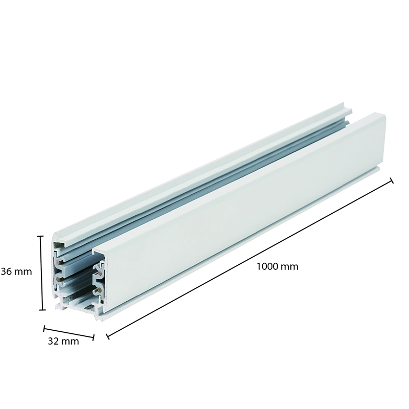 3-FASE RAIL 100CM - Wit - Outledtl.nl 