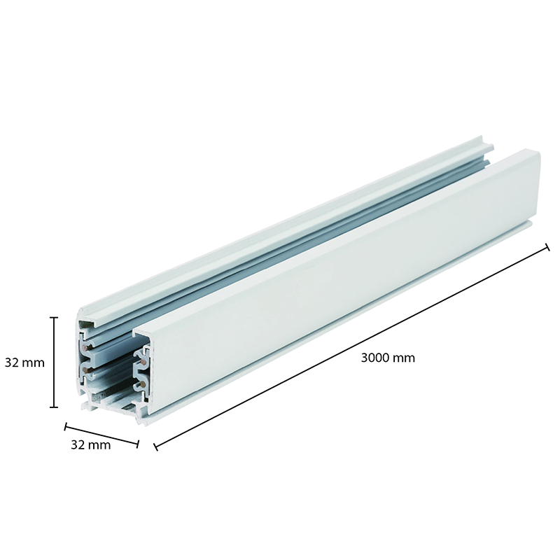 3-FASE RAIL 300CM  - Wit - Outledtl.nl 