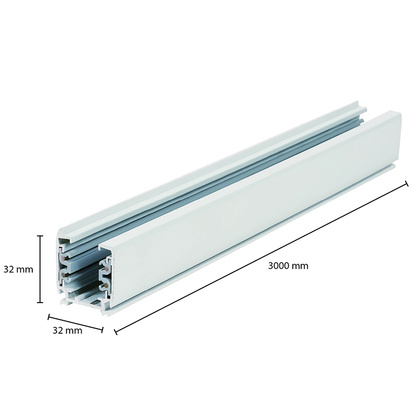 3-FASE RAIL 300CM  - Wit - Outledtl.nl 