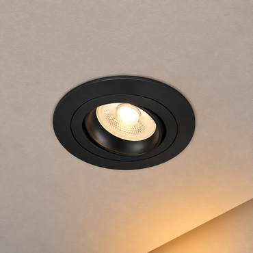 Platte spotjes - Baldr - Dimbaar - Luxe Design - Mat Zwart