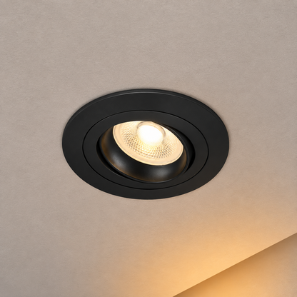 Platte spotjes - Baldr - Dimbaar - Luxe Design - Mat Zwart