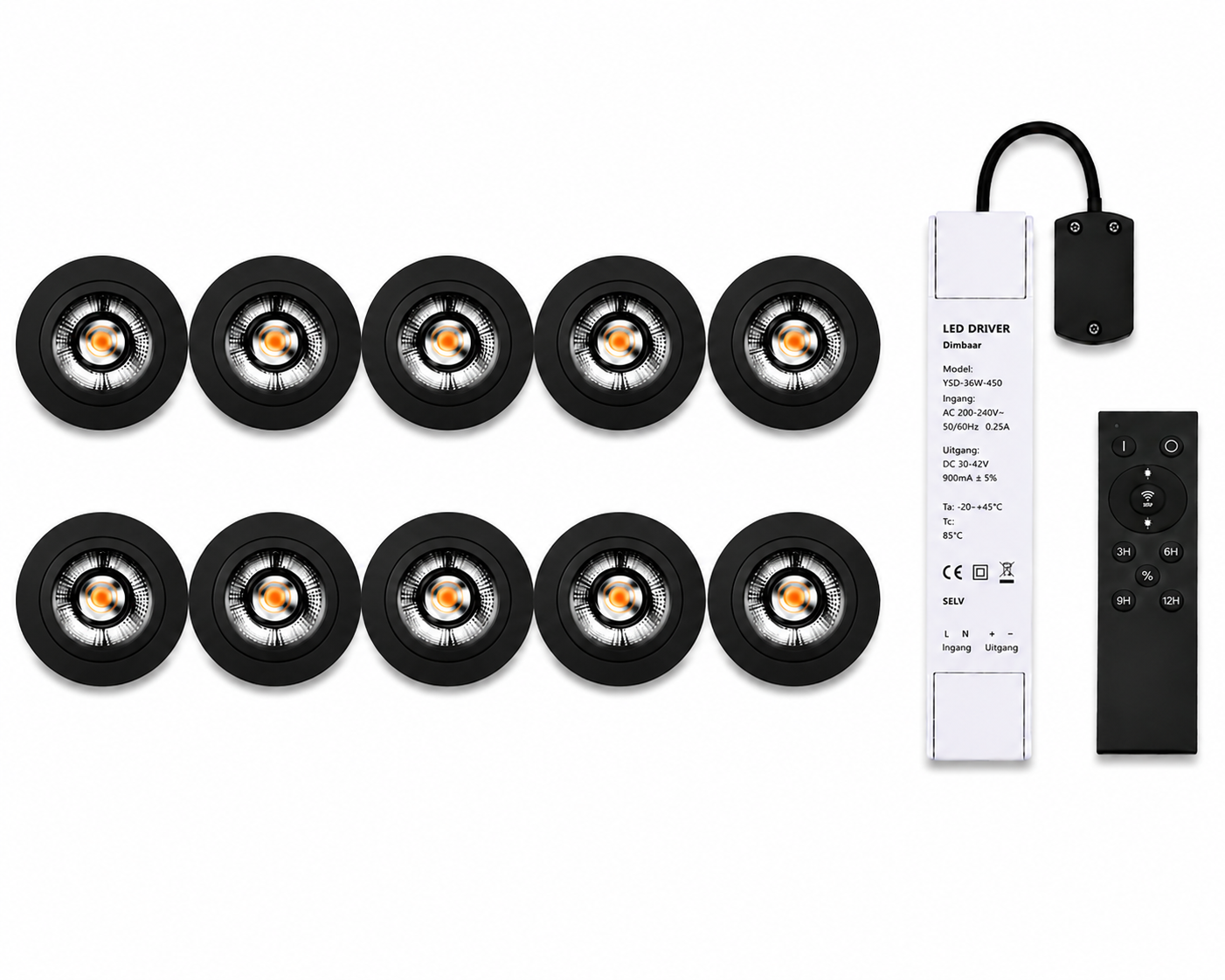 LED Dimbare Meubelspots |  kastspots | wandplankspots | Zwart