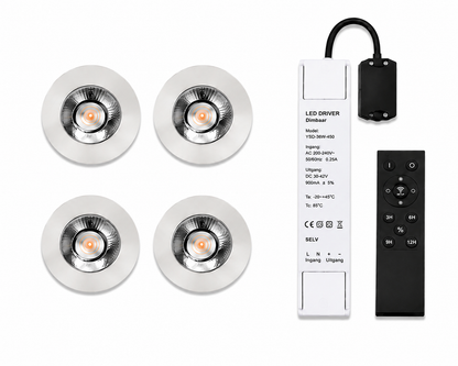 LED Dimbare Meubelspots | kastspots | wandplankspots | Zilver