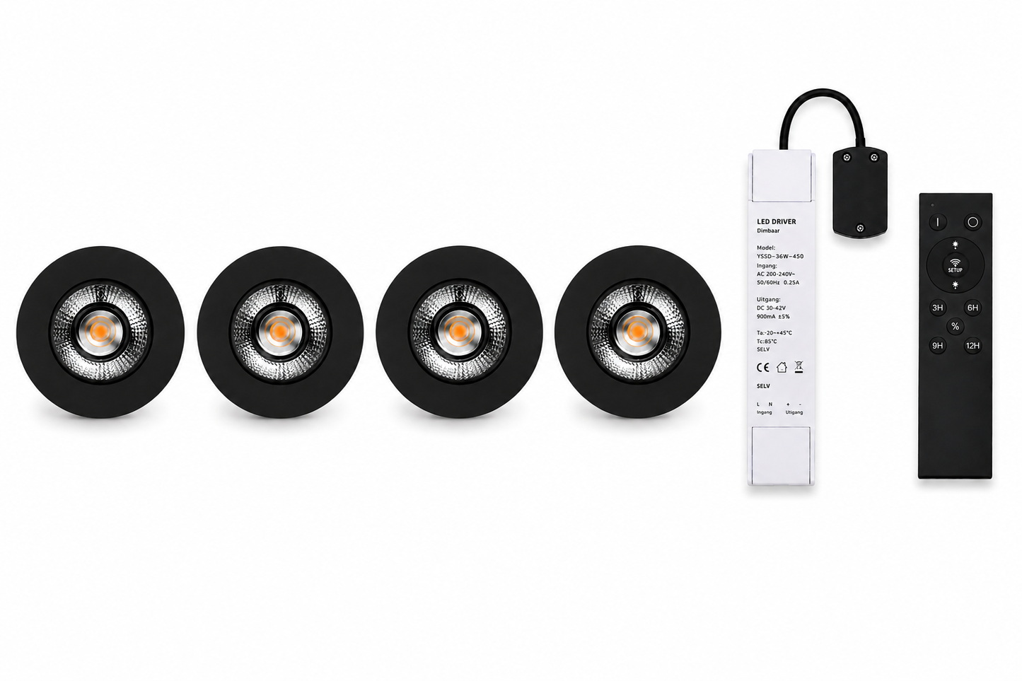 LED Dimbare Meubelspots |  kastspots | wandplankspots | Zwart