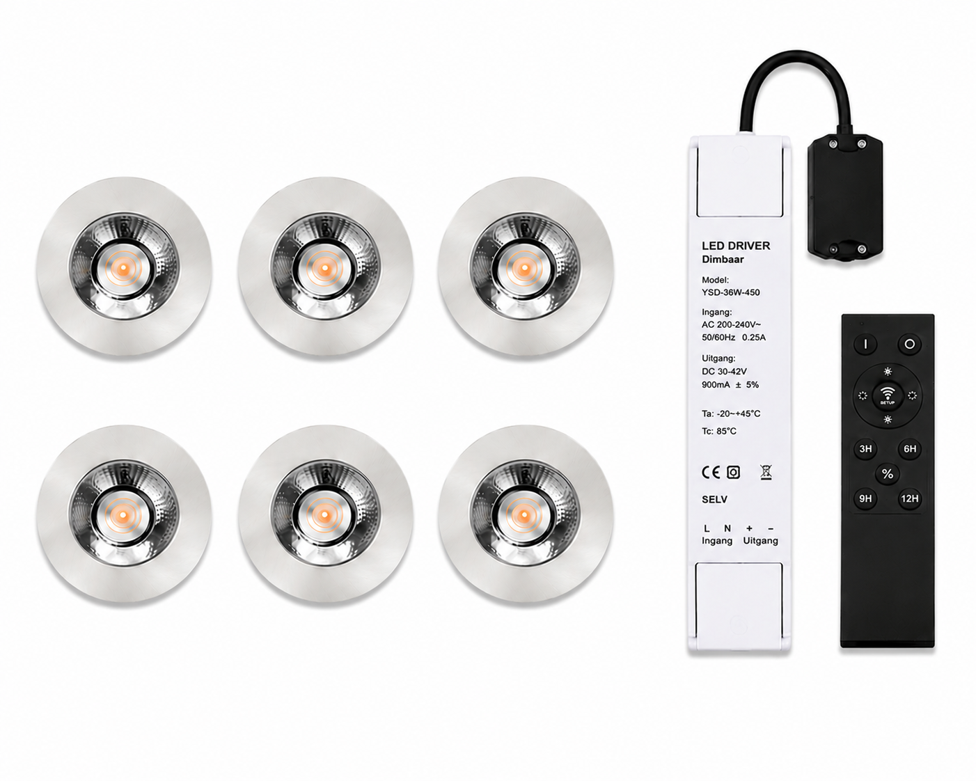 LED Dimbare Meubelspots | kastspots | wandplankspots | Zilver