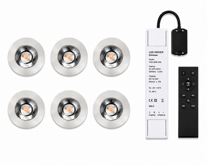 LED Dimbare Meubelspots | kastspots | wandplankspots | Zilver