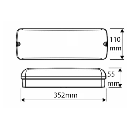 Noodverlichting Pan - 3W - IP65 | 3 uur zonder stroom | Zwart - Melkglas - Outledtl.nl 