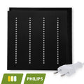 Louvre LED paneel Nova | Zwart | 60x60 | 30W | CCT-switch, eurosnoer
