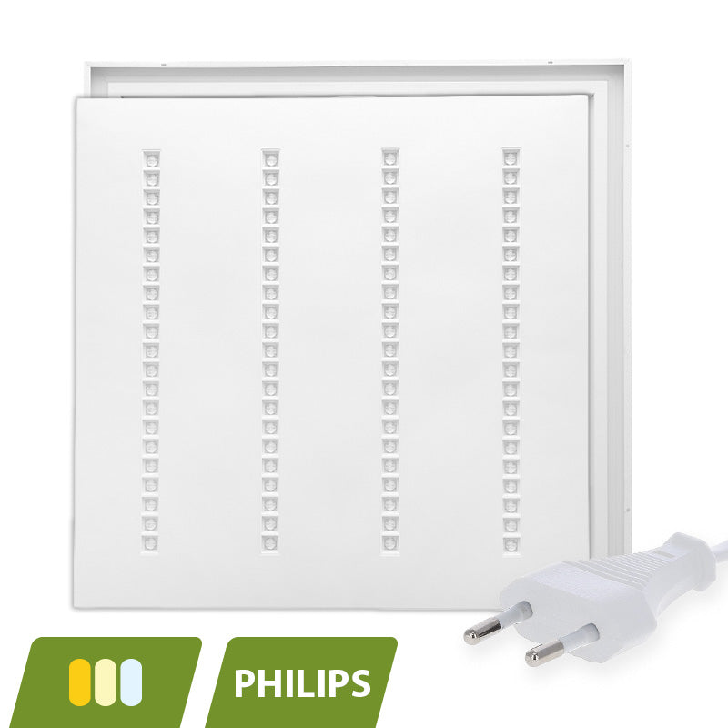 Louvre LED paneel Nova wit 60x60 cm 30 W – CCT-switch, eurosnoer
