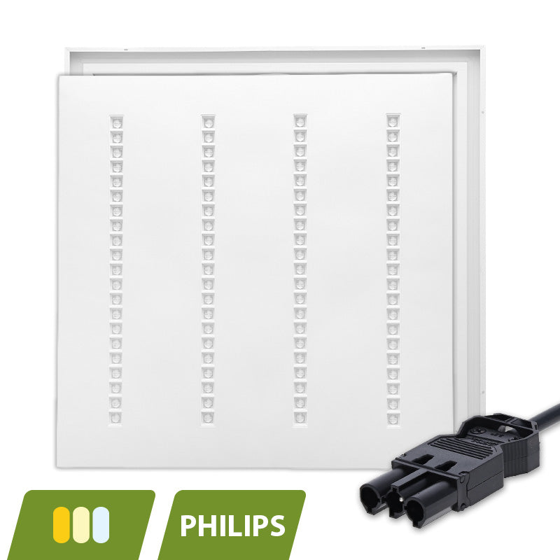 Louvre LED paneel Nova wit 60x60 cm 30 W – CCT-switch, 3-SWP snoer