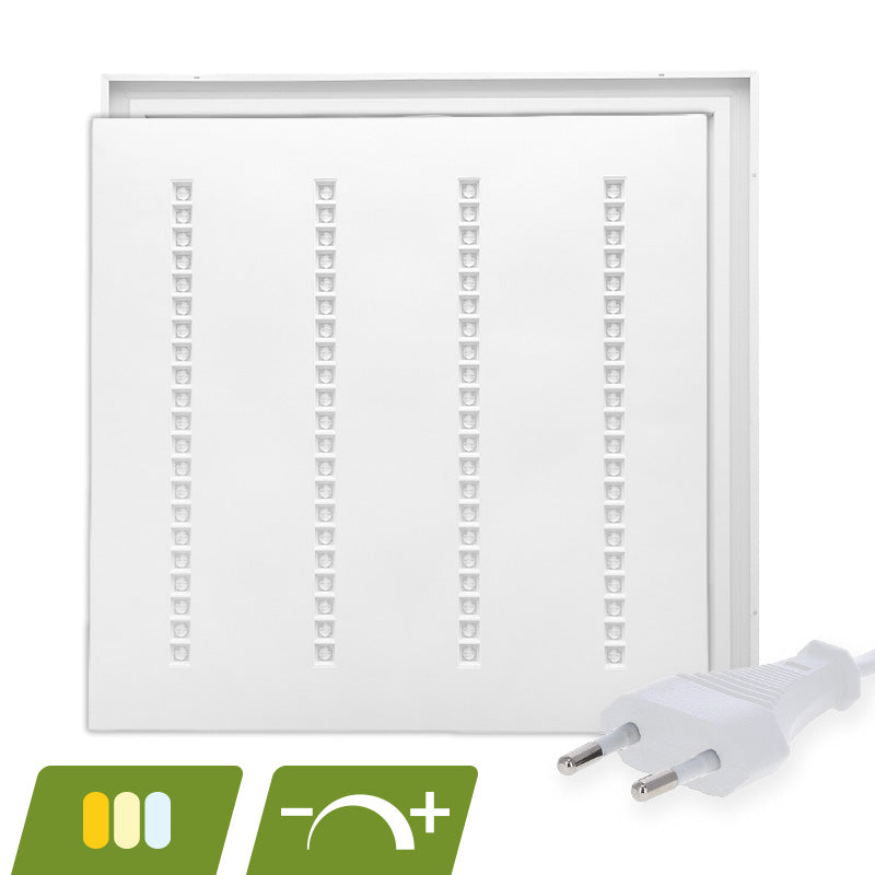 Louvre LED paneel Nova wit 60x60 cm 30 W – dimbaar, eurosnoer