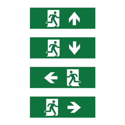 Noodverlichting Pan - 3W - IP65 - Zwart  ( Inclusief Pictogrammen  ) - Outledtl.nl 