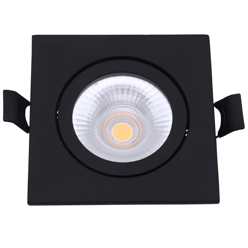 Led Inbouwspot Laom  - Vierkant - Dimbaar | IP65 | 4W en 6W | CCT Switch | Mat Zwart - Outledtl.nl 