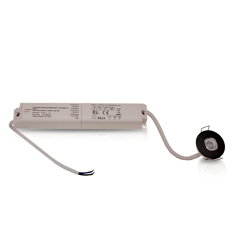 Noodverlichting led spots | Noodverlichting Spots Inbouw | Adrastia | Zwart - Outledtl.nl 