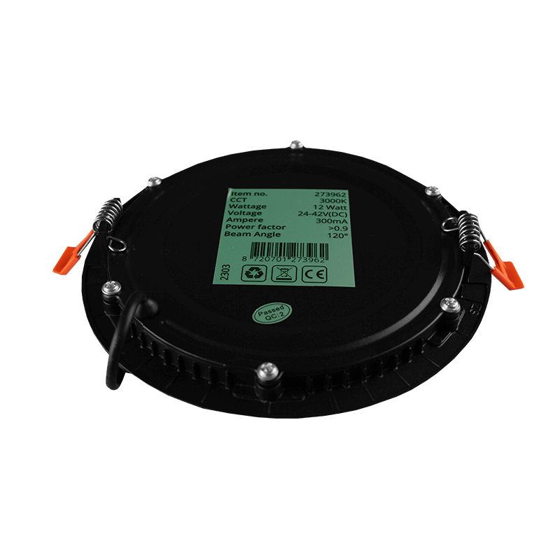 LED Downlight Zwart - SLIMLine - Zaagmaat Ø160 - 167 mm -  12 Watt - Outledtl.nl 