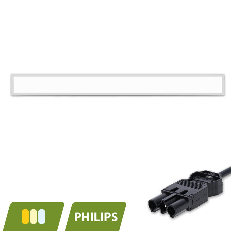Back-lit LED paneel Pontus 150x12 cm 30 W | CCT-switch, 3-SWP snoer – wit LED paneel