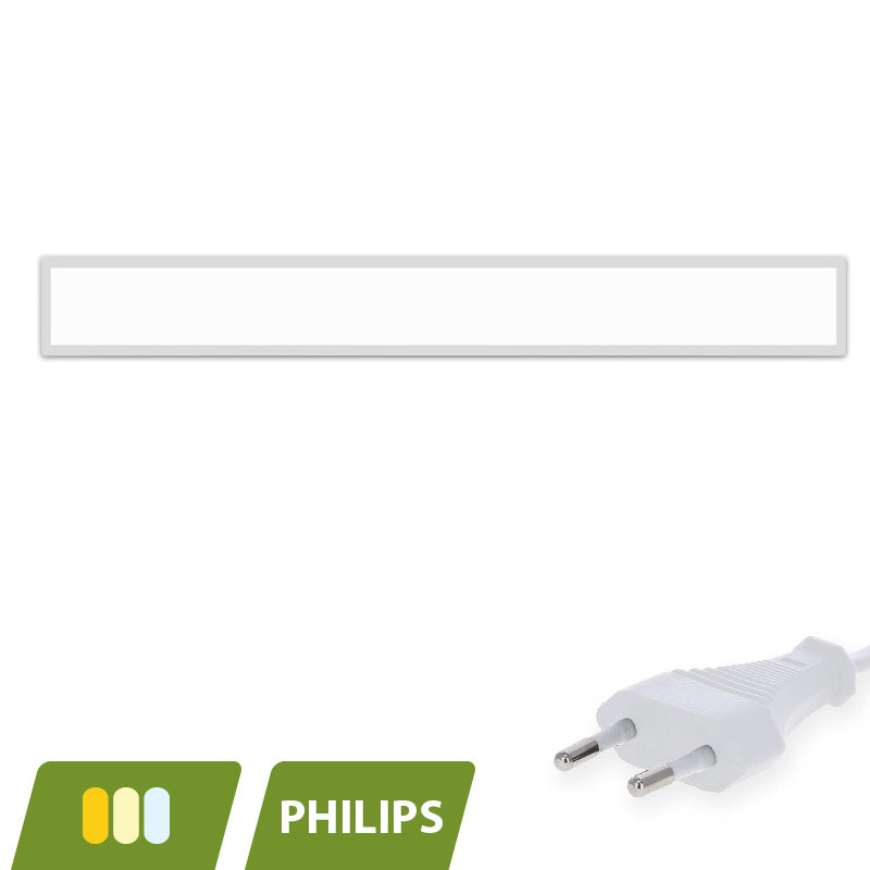 Back-lit LED paneel Pontus 150x18 cm 30 W | CCT-switch, eurosnoer – wit LED paneel