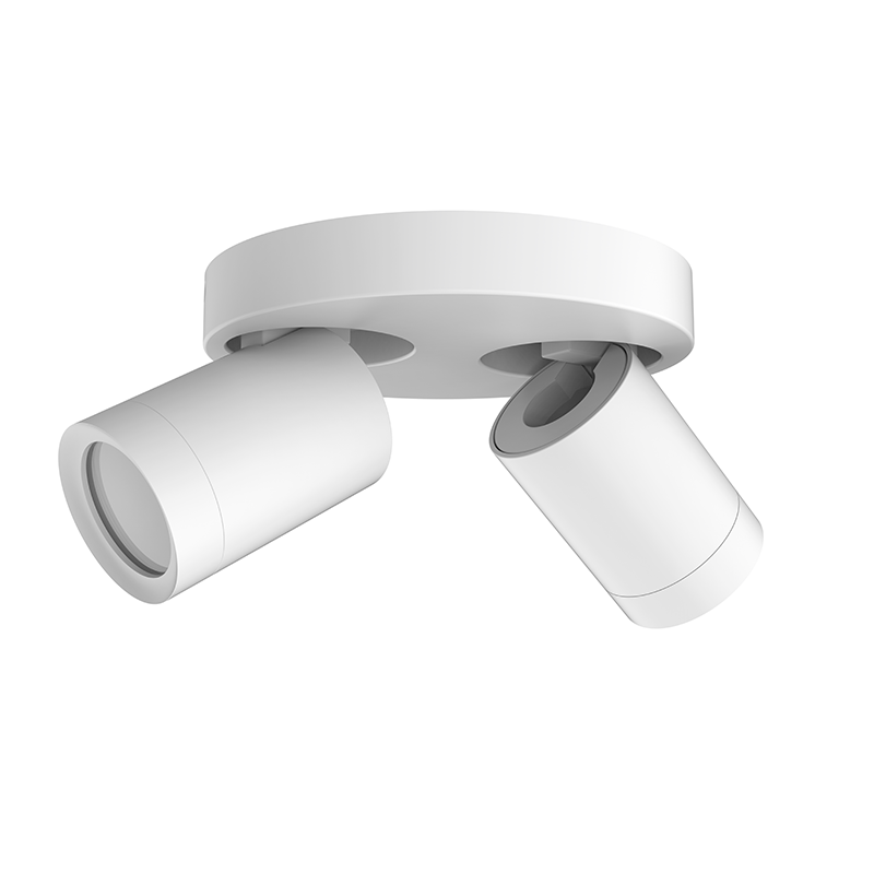 Plafondarmatuur Lexi rond 2x GU10 wit