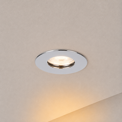 Brandwerende Mini GU10 Spot Hola  - Chroom - 45/55MM Zaagmaat - IP65