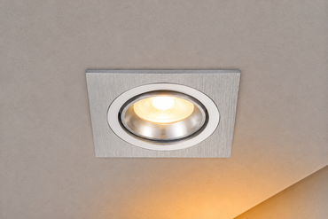 Led spotjes Ceres - Vierkant - Dimbaar - Geborsteld Aluminium