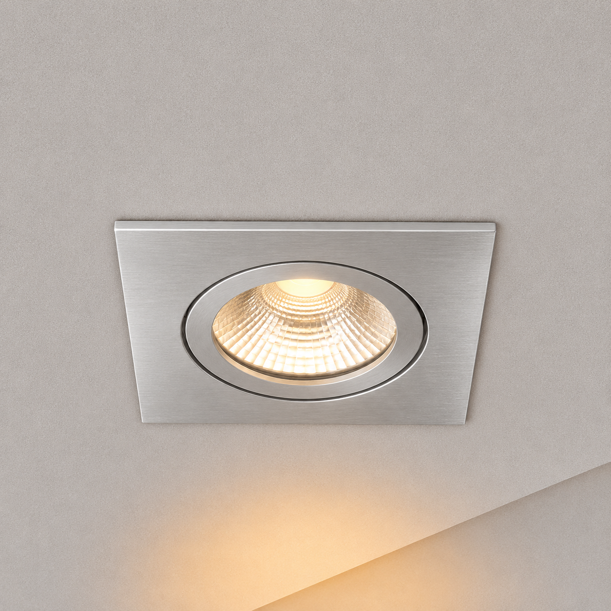 Led Inbouwspot Zilver Laom  - Vierkant - 6 watt - Dimbaar - Hoge kwaliteit