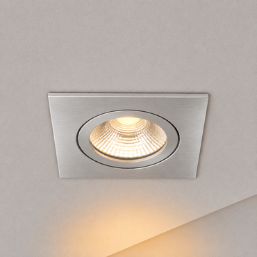 Led Inbouwspot Zilver Laom  - Vierkant - 6 watt - Dimbaar - Hoge kwaliteit