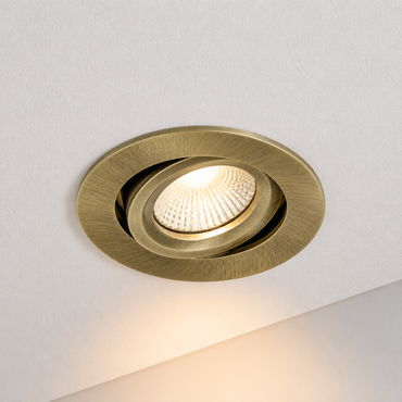 LED Inbouwspot Aristo | Dimbaar | IP65 | 4W of 6W | CCT Switch | Zaagmaat: Ø68-75 mm | Brass