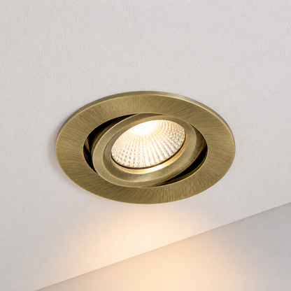 LED Inbouwspot Aristo | Dimbaar | IP65 | 4W of 6W | CCT Switch | Zaagmaat: Ø68-75 mm | Brass