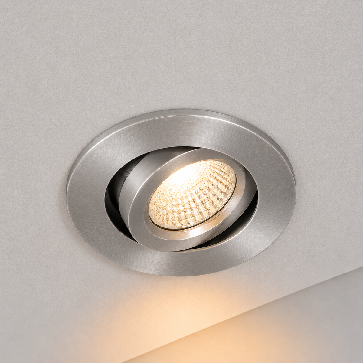 LED Inbouwspot Pollux | 5 watt | Dim2Warm | Zilver | IP65 | Kantelbaar
