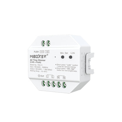 MiBoxer Dim module - AC Triac RF+Push Dimmer - 230V | Draadloze led dimmer module