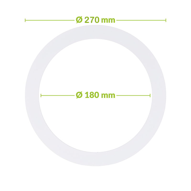 Verloopring metaal wit Ø180-270mm