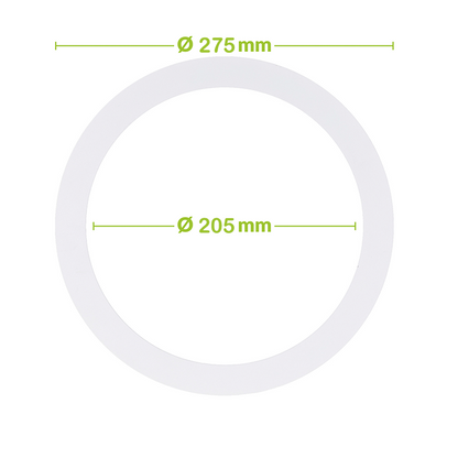 Verloopring metaal wit Ø205-275mm