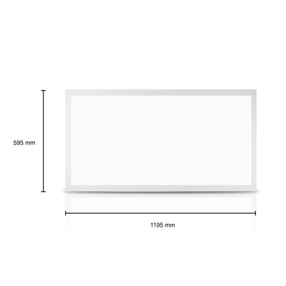 Afmetingen Beta LED paneel 120x60 cm